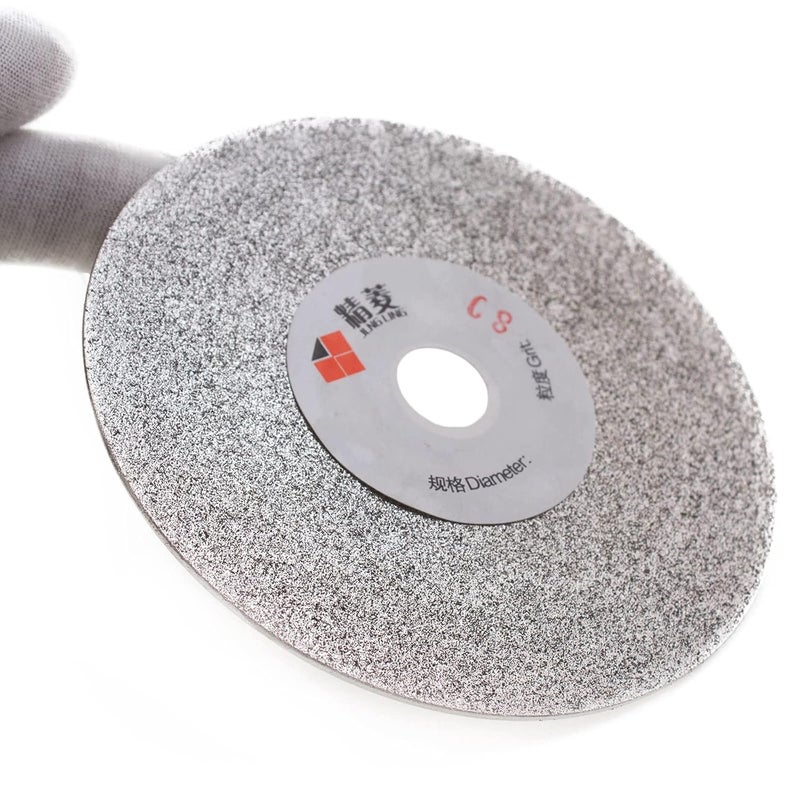 Jingling 4 inch 100mm Diamond Flat Lap Disc Grinding Disk Arbor 5/8 Grit 80 Coarse - Image 2